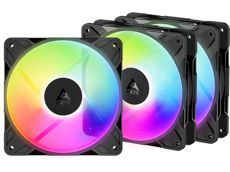 Arctic Cooling PC-Lüfter P12 Pro Revers ARGB 120 x 120 x 25 mm, 3 Stück