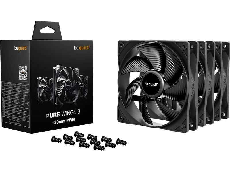 be quiet! PC-Lüfter PURE WINGS 3 120mm PWM 3-Pack