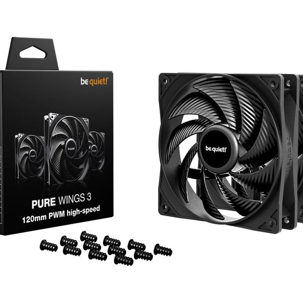 be quiet! PC-Lüfter PURE WINGS 3 120mm PWM HS 3-Pack