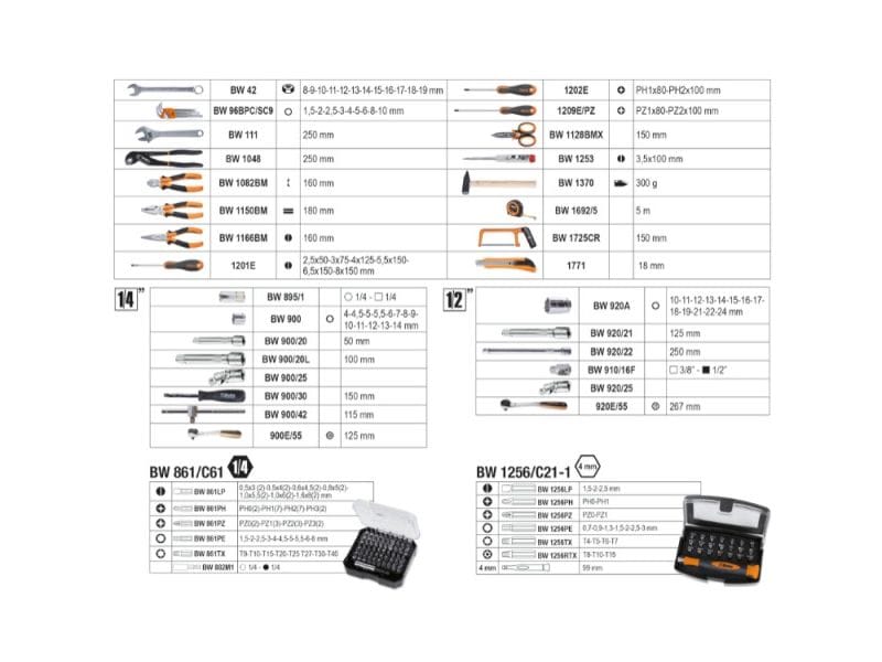 BETA BW 2056T/E Werkzeugtrolley 163-teilig
