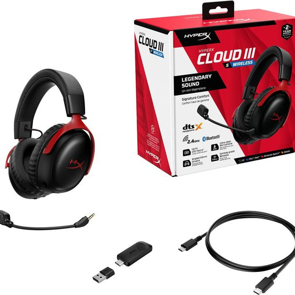 HyperX Headset HyperX Cloud III S Rot/Schwarz