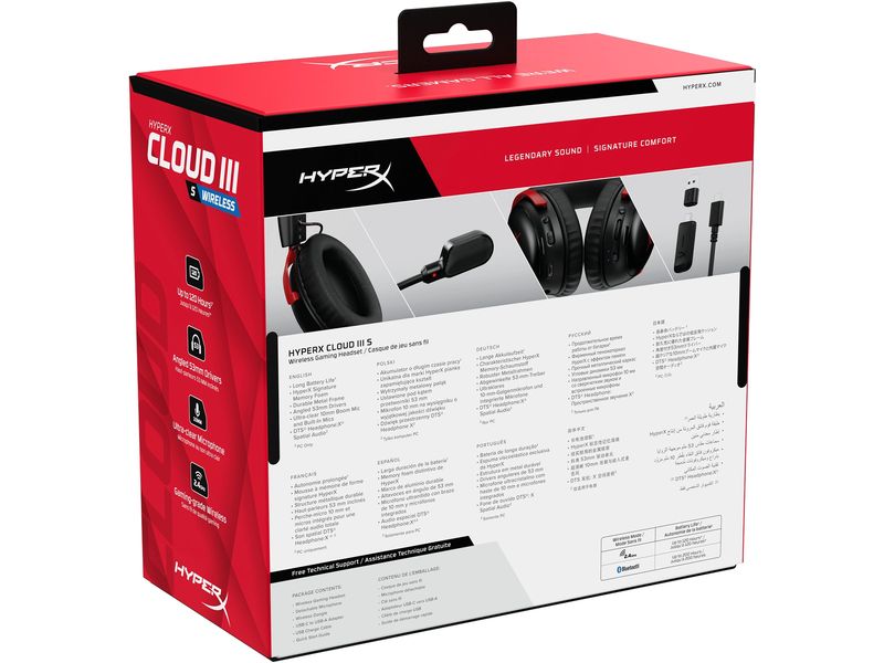 HyperX Headset HyperX Cloud III S Rot/Schwarz