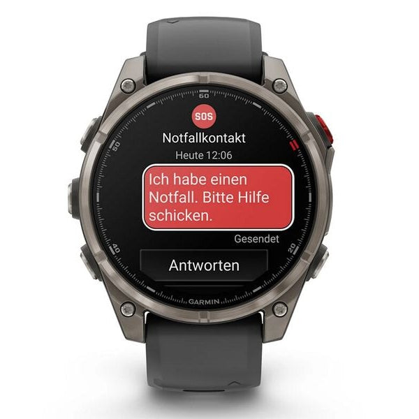 GARMIN GPS-Sportuhr fēnix 8 Pro – AMOLED Graphite/Schwarz