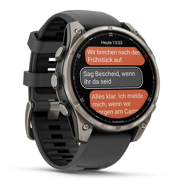 GARMIN GPS-Sportuhr fēnix 8 Pro – AMOLED Graphite/Schwarz