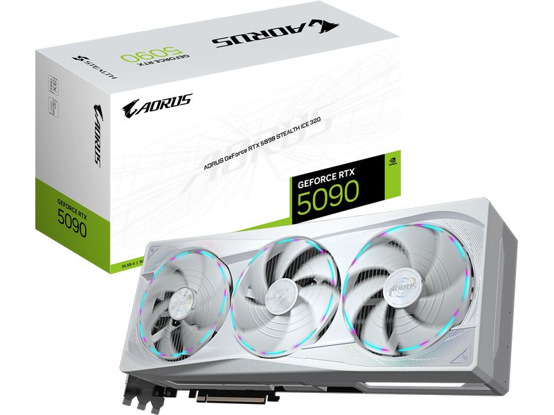 Gigabyte Grafikkarte AORUS GeForce RTX 5090 STEALTH ICE 32G
