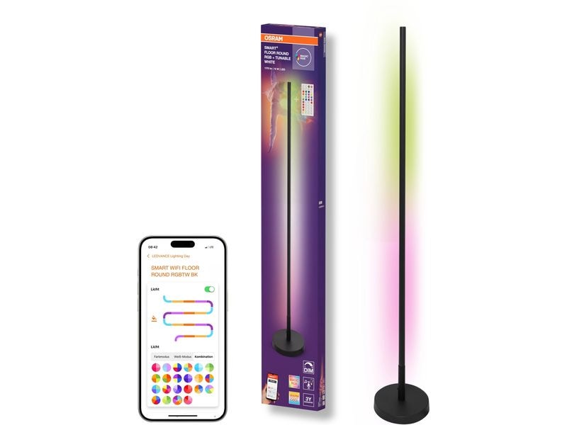 OSRAM Stehleuchte SMART+ FLOOR ROUND RGB + TW + RC