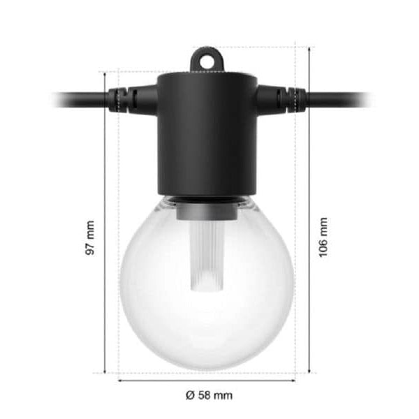 Philips Hue LED-Lichterkette Festavia Globe Outdoor Erweiterung 14 m