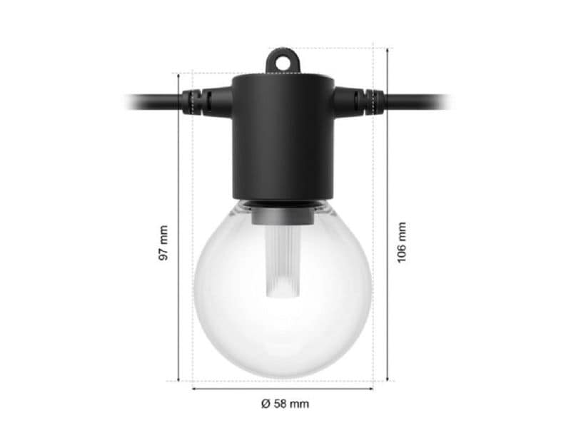 Philips Hue LED-Lichterkette Festavia Globe Outdoor Erweiterung 14 m