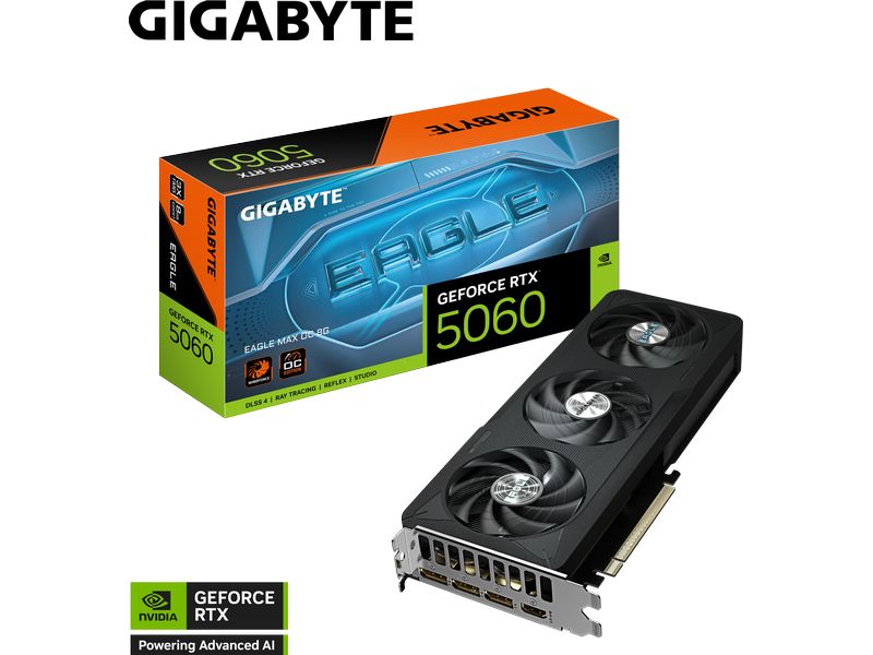 Gigabyte Grafikkarte GeForce RTX 5060 EAGLE MAX OC 8G