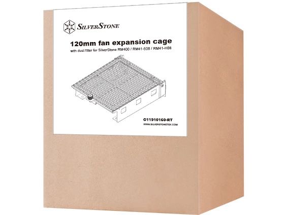 SilverStone 120-mm-Lüftererweiterungskäfig mit Staubfilter