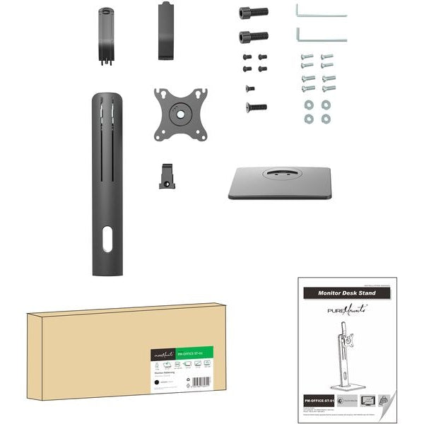 PureMounts Tischhalterung PM-OFFICE-ST-01 bis 7 kg – Schwarz