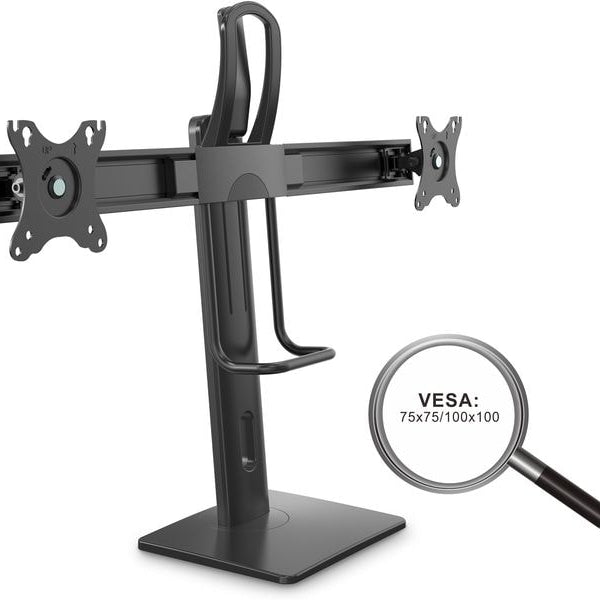 PureMounts Tischhalterung PM-OFFICE-ST-02 bis 25 kg – Schwarz