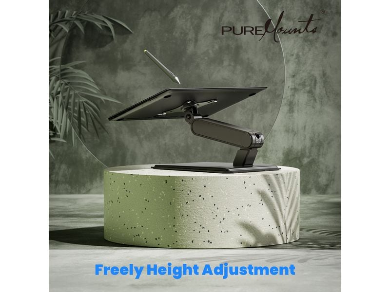 PureMounts Tischhalterung PM-OFFICE-ST-20 bis 8 kg – Schwarz