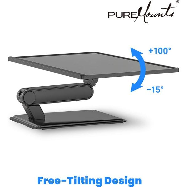 PureMounts Tischhalterung PM-OFFICE-ST-20 bis 8 kg – Schwarz