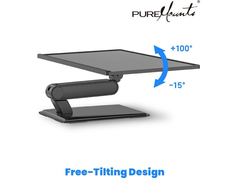 PureMounts Tischhalterung PM-OFFICE-ST-20 bis 8 kg – Schwarz