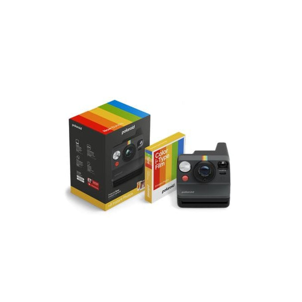 Polaroid Fotokamera Now Gen 3.0 + Color Film Bundle Schwarz