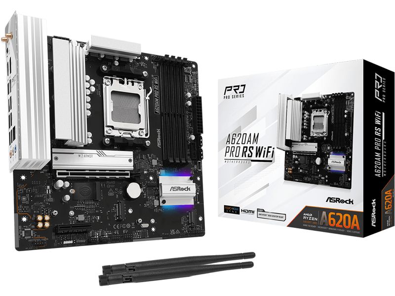ASRock Mainboard A620AM Pro RS WiFi