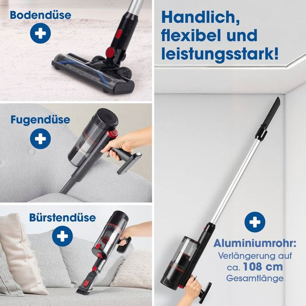 CLEANmaxx Akku-Hand- und Stielsauger 600 W