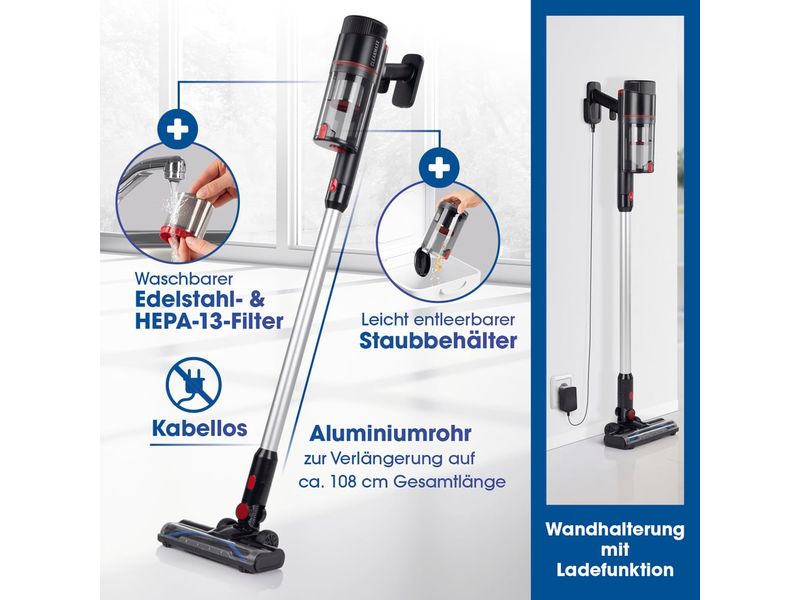 CLEANmaxx Akku-Hand- und Stielsauger 600 W