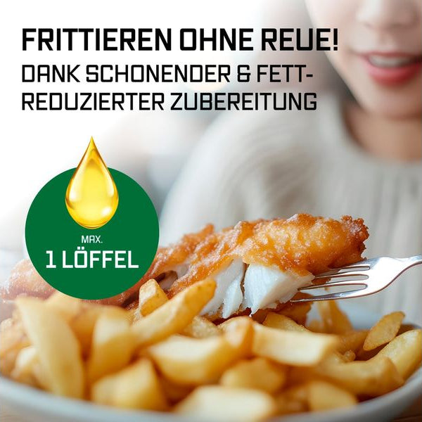GOURMETmaxx Heissluft-Fritteuse mit Doppelkorb, 9 l