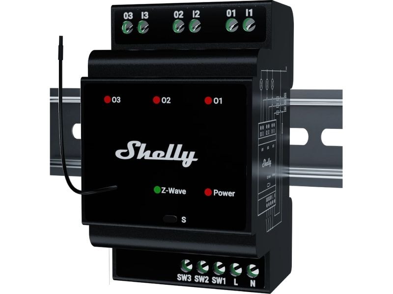 Shelly Funk-Schaltaktor Wave Pro 3 48 A