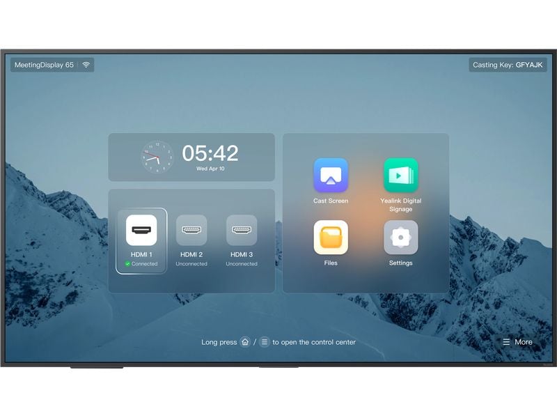 Yealink MD65 Meeting Display 65 " Grau
