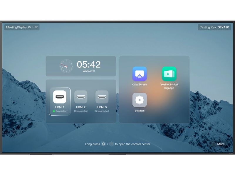 Yealink MD75 Meeting Display 75 " Grau