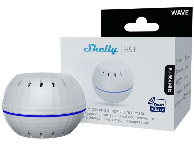 Shelly Funk-Temperatur- und Luftfeuchtigkeitssensor Wave H&T LR