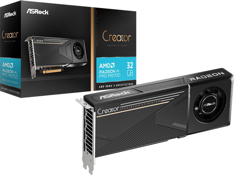 ASRock Grafikkarte Creator Radeon AI PRO R9700 32 GB