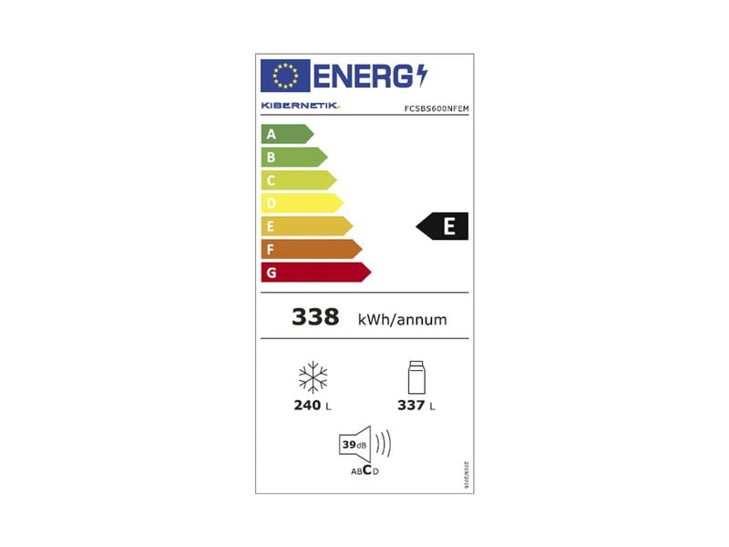 Kibernetik Foodcenter FCSBS600NFEM Schwarz
