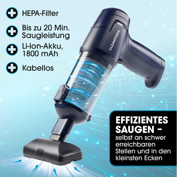 CLEANmaxx Akku-Handsauger 16535 Dunkelblau