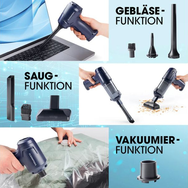 CLEANmaxx Akku-Handsauger 16535 Dunkelblau