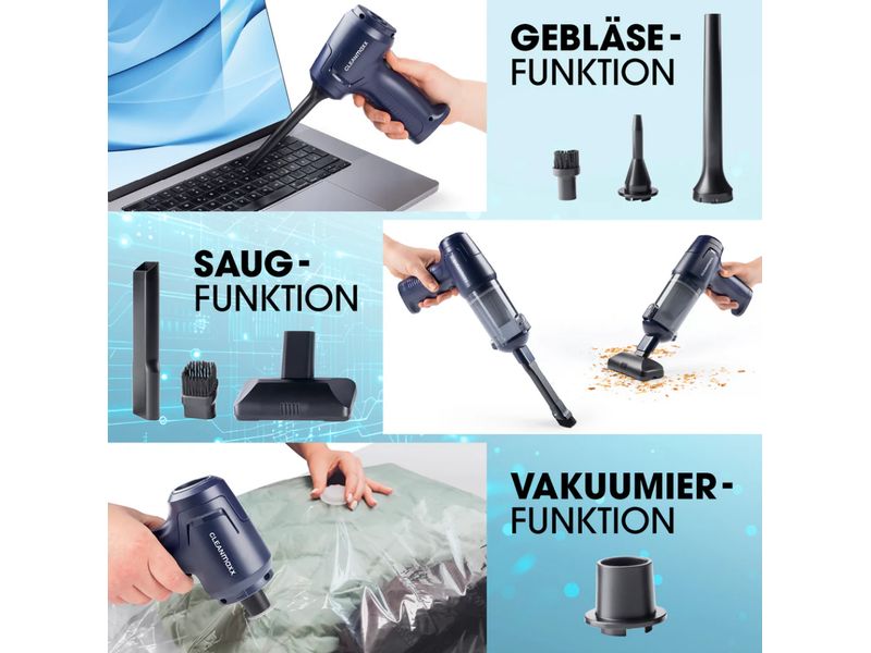 CLEANmaxx Akku-Handsauger 16535 Dunkelblau