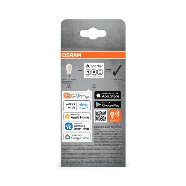 OSRAM Leuchtmittel SMART+ MATTER Edison 40, E27, 4.8 W, RGBW