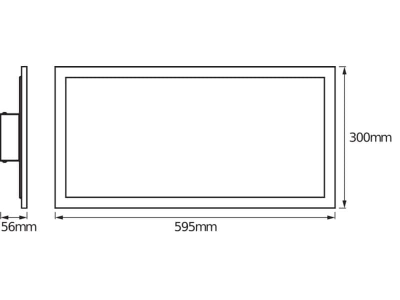 OSRAM LED-Panel 600 x 300 mm, 22 W, 1600 lm, 3000-6500 K, Weiss