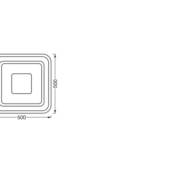 OSRAM Deckenleuchte SMART+ Wifi Orbis Saddie 500 x 500 mm, RGBW