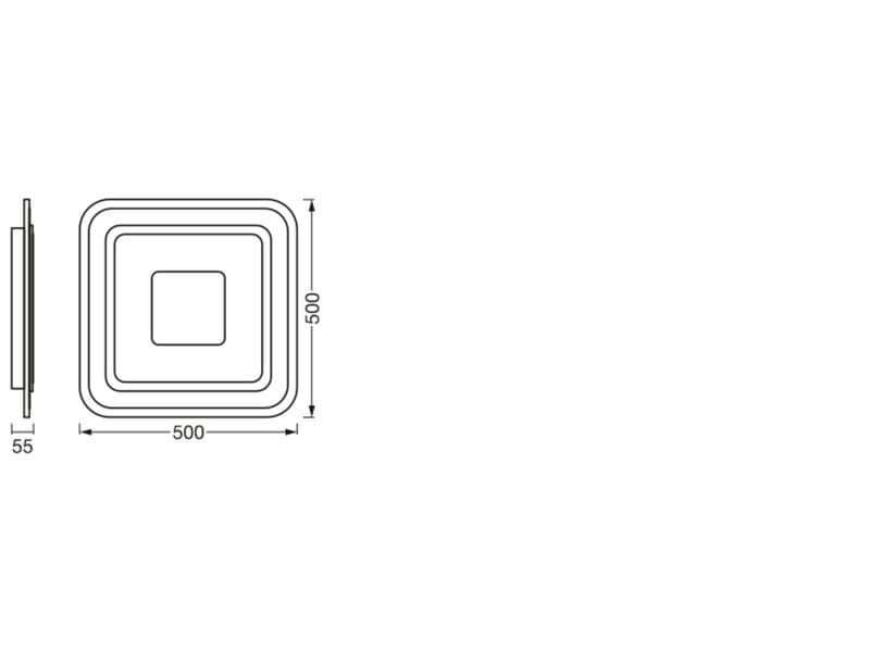 OSRAM Deckenleuchte SMART+ Wifi Orbis Saddie 500 x 500 mm, RGBW