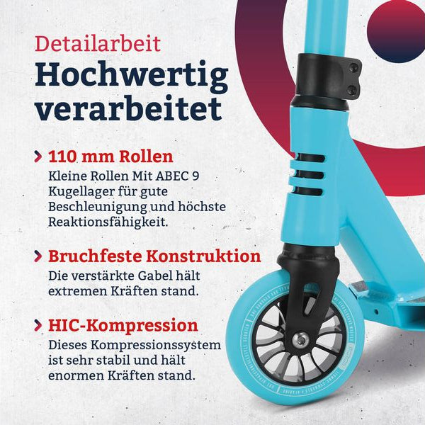 Motion Scooter Freestyle, Urban Pro, Schwarz / Blau