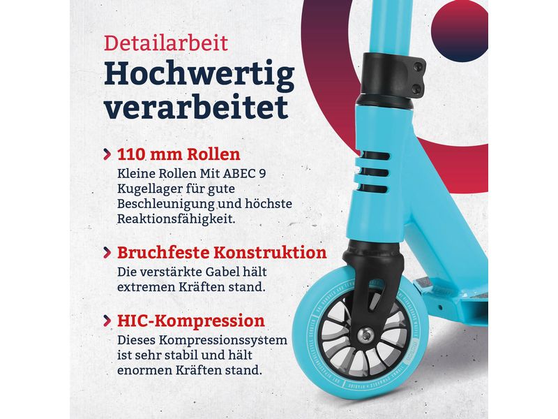Motion Scooter Freestyle, Urban Pro, Schwarz / Blau