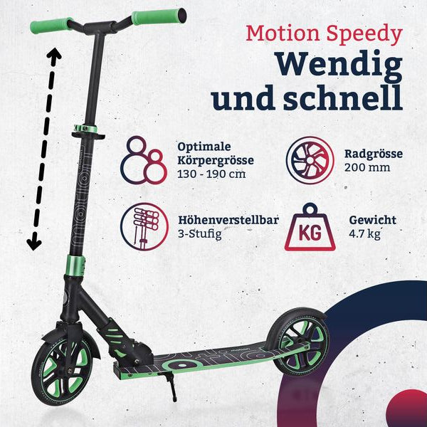 Motion Scooter Speedy, 200 mm, Mint / Black
