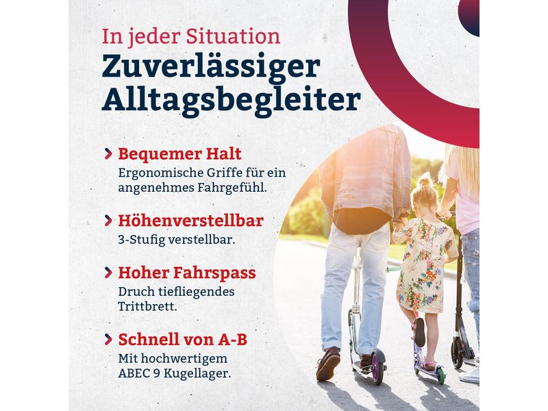 Motion Scooter Smartway +, 145 mm, Rosa