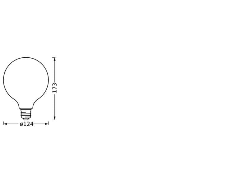 OSRAM Leuchtmittel SMART+ MATTER Globe 125 40, E27, 4.8 W, RGBW