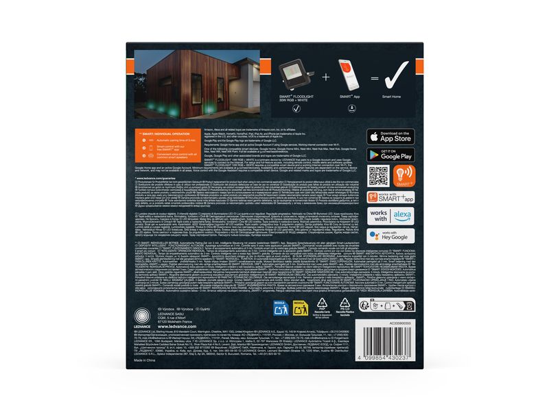 OSRAM Wandleuchte SMART+ dark grey, 30 W, 2400 lm