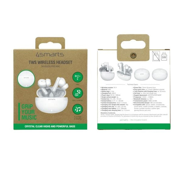 4smarts Wireless In-Ear-Kopfhörer SkyBuds Pro ANC Weiss