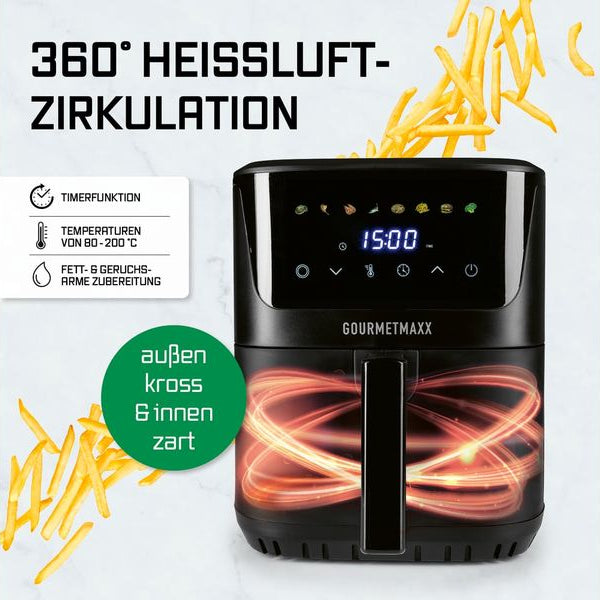 GOURMETmaxx Heissluft-Fritteuse 6.5 l