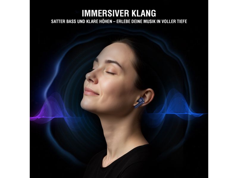 4smarts Wireless In-Ear-Kopfhörer SkyBuds Pro ANC Dunkelblau