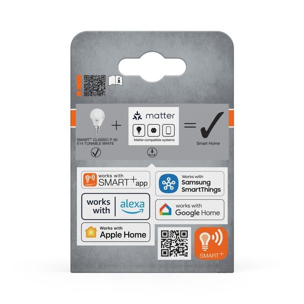 OSRAM Leuchtmittel P40 SMART+ MATTER Classic, E14, 4.9 W, TW