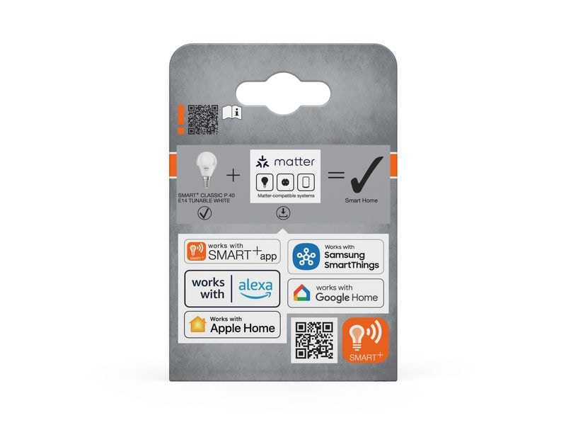 OSRAM Leuchtmittel P40 SMART+ MATTER Classic, E14, 4.9 W, TW