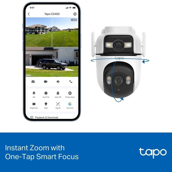 TP-Link Netzwerkkamera Tapo C545D Outdoor Dual-Lens Pan/Tilt