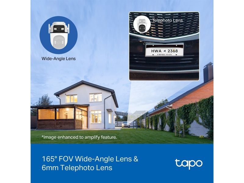TP-Link Netzwerkkamera Tapo C545D Outdoor Dual-Lens Pan/Tilt